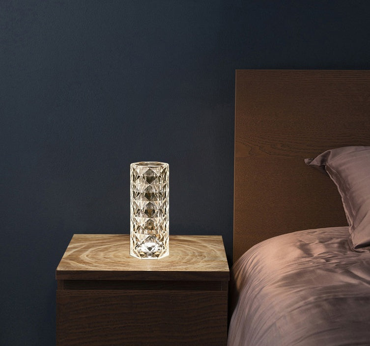 Nordic Crystal Table Lamp – Touch Dimming Rose Light | Lurrix