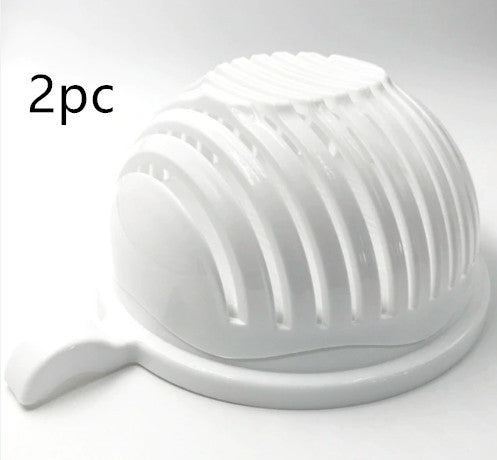 Lurrix Creative Salad Cutter Bowl – 60s Fruit & Vegetable Chopper