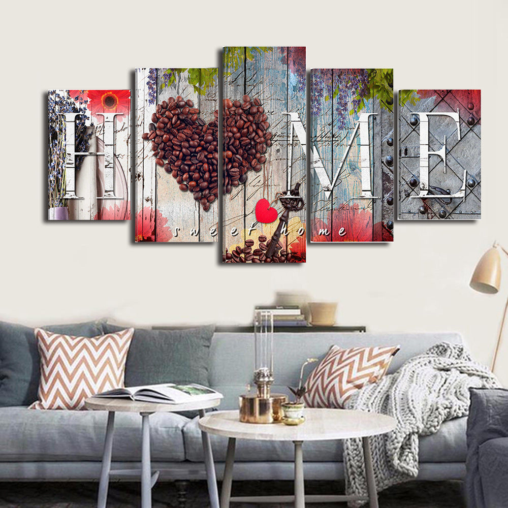Lurrix Sweet Home Wall Art – Oil Painting Decorative Board
