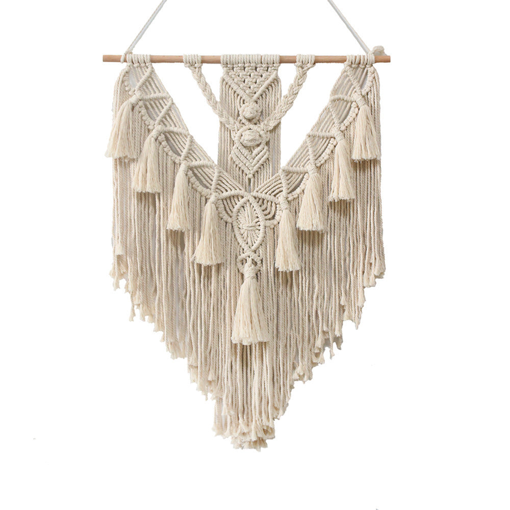 Lurrix Boho Macrame Wall Hanging – Hand-Woven Cotton Tapestry