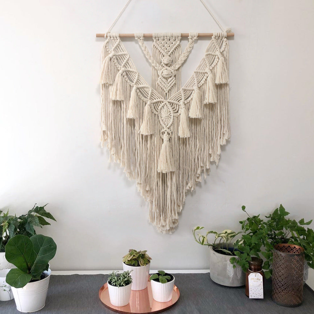 Lurrix Boho Macrame Wall Hanging – Hand-Woven Cotton Tapestry