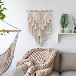 Lurrix Boho Macrame Wall Hanging – Hand-Woven Cotton Tapestry