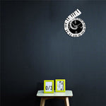 Lurrix Music Note Wall Clock – Piano Keyboard Treble Clef Design