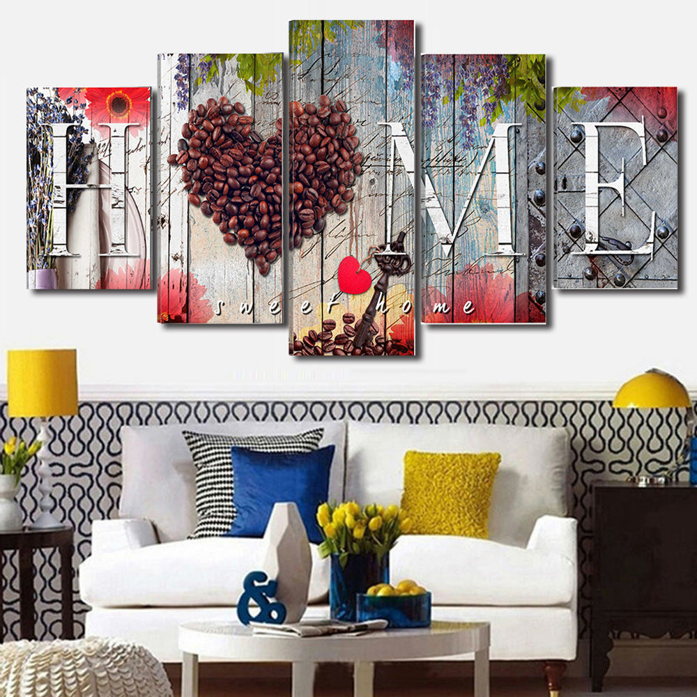 Lurrix Sweet Home Wall Art – Oil Painting Decorative Board