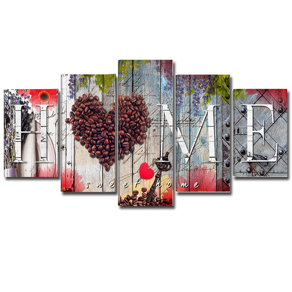 Lurrix Sweet Home Wall Art – Oil Painting Decorative Board