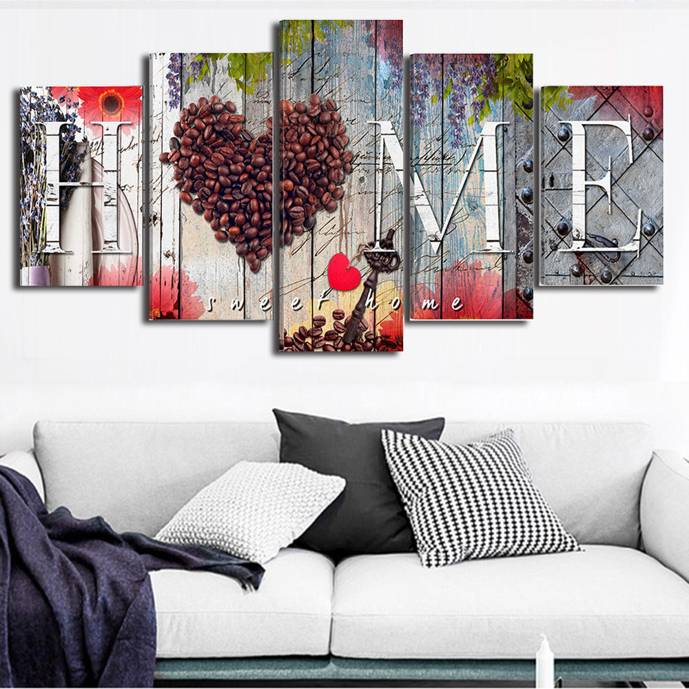 Lurrix Sweet Home Wall Art – Oil Painting Decorative Board