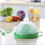 Lurrix Creative Salad Cutter Bowl – 60s Fruit & Vegetable Chopper