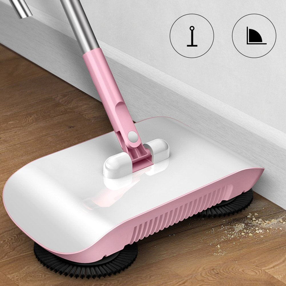 Lurrix 3-in-1 Hand Push Sweeper – Broom, Dustpan & Mop Floor Cleaner