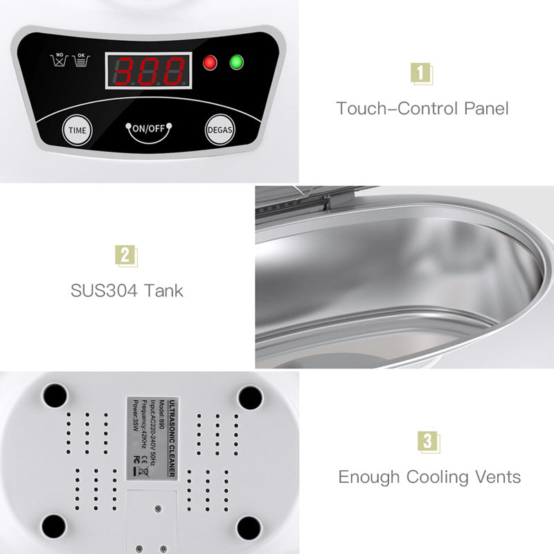 Lurrix Ultrasonic Cleaning Machine – Digital Household Cleaner