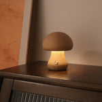 Wooden Mushroom LED Lamp – Touch Bedside Night Light | Lurrix