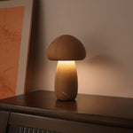 Wooden Mushroom LED Lamp – Touch Bedside Night Light | Lurrix