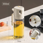 Lurrix 2-in-1 Oil Sprayer & Dispenser Bottle – 550ml Glass Cooking Mister